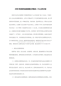 2008年深圳市应急管理工作要点—个人工作计划.doc